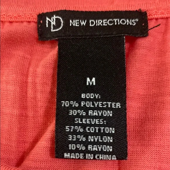 New Directions Coral Lace Blouse - Picture 8 of 8